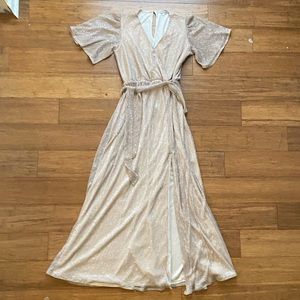 Baltic Born Grace Sparkle Gown in Champagne, Size L